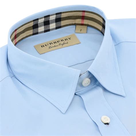 camicia burberry uomo azzurra|Camicie Burberry .